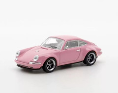 POPRACE 1/64 Scale Porsche Singer Targa 911 964 Pink Color Alloy Model Car Gifts