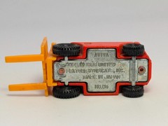 Vintage Aviva Komatsu Red Fork Lift Truck 1965 Peanuts WOODSTOCK Diecast Japan