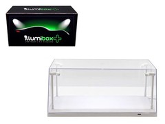 Collectible Display Show Case with LED Lights for 1/18 1/24 Models with White Ba