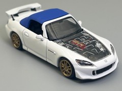 Honda S2000 Type S AP2 White Hardtop Convertible Kit MotorHelix 1/64 scale