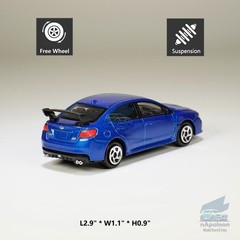 1:64 Subaru WRX STI Model Car Alloy Diecast Toy Vehicle Collection Kid Gift Blue