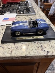 1964 Shelby Cobra 427 S/C Diecast 1:18 Model, Blue with White Stripes