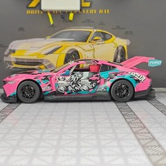 1:24 Ford Mustang GT3 WASA Co-branded Alloy Car Model Sound and Light Toy Car