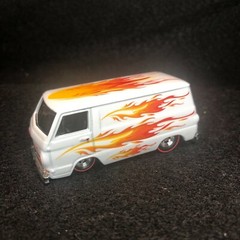 Clear 1:64 Waterslide Decal Hot Wheels A100 Van Fire Flames