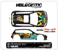 Honda Civic EG Universal WaterSlide Decal for hot wheels 1/64 Scale 02