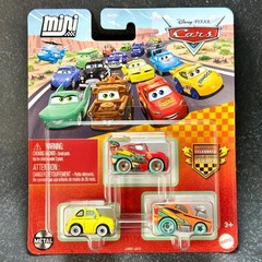 3-Pack RACE to CELEBRATE MINI Lightning McQueen Snot Rod Luigi Disney Pixar CARS