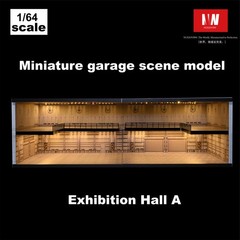 Diorama 1/64 Diecast Car Garage Model LED Lighting Parking Lot Display Case US