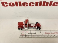 1/64 DCP Red Single Axle Peterbilt 389 Day Cab Tractor