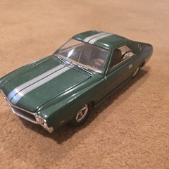 Racing Champions 1968 AMC AMX Javelin 390 Green 1:24 Diecast (RARE)