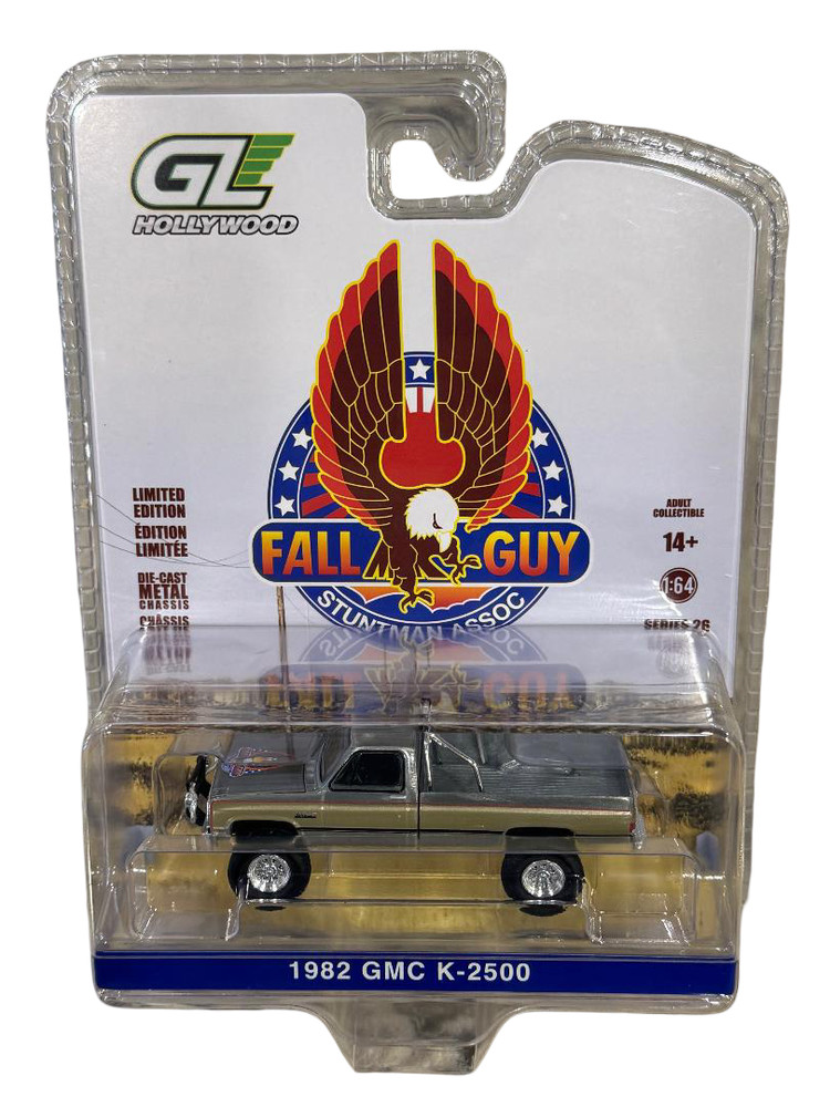 Greenlight RAW CHASE Fall Guy Stuntman 1982 GMC K-2500 Sierra 1/64