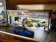 Diorama 1/64 Die-Cast Car Garage Model LED Light Cars Display Collection Gift US