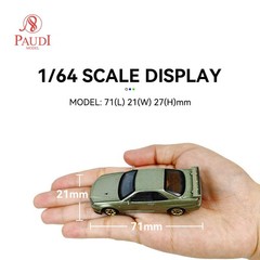 1:64 Scale Paudi Nissan Skyline GT-R R34 Green Diecast Model Car Open Hood JDM