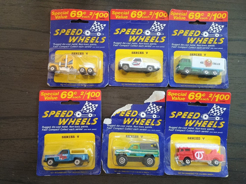 🔥🔥LOT Of 6 Speed Wheels Series V Vintage Die Cast Cars Trucks Unopened!🔥🔥