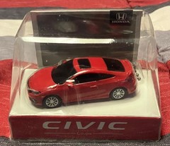 Red Honda CIVIC COUPE PULLBACK CAR KEY CHAIN WITH LED LIGHT NEW 2016 Auto Show