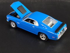 Hot Wheels ’70 Ford Mustang Boss 429 Grabber Blue & Real Riders wheels