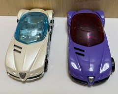 HOT WHEELS Thailand Lot Of 2- Mr. Freeze Golden Arrow 2002 & Purple Golden Arrow