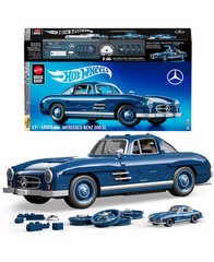 Mattel Brick Shop: Hot Wheels Mercedes-Benz 300 SL Building Kit – 1600pc & 1:64