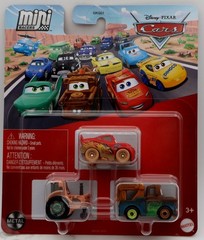 Disney Pixar Cars Mini Racers 3 pack – Tractor, Muddy McQueen, Mater
