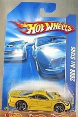 2008 Hot Wheels #72 All Stars SALEEN S7 Yellow Variation w/Chrome PR5 Spokes