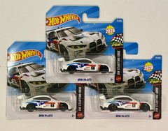 Hot Wheels Lot of 3 Starting Grid BMW M4 GT3 1:64 Diecast Short Cards W/Cases