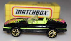 Matchbox MB14 ’87 Corvette (Black with Green & Pink)