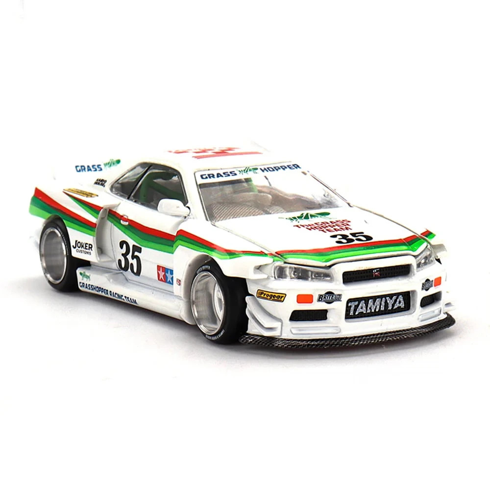 Mini GT 1:64 Kaido House – Nissan Skyline GT-R (R34) X Tamiya The Grasshopper V1