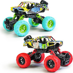 Beestech 6.3 Inch Monster Truck Toys for Boys 3 4 5 6 7 Years Old, Pull Back Fri
