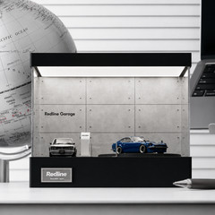 Rotating Car Display Case LED Showroom Acrylic Diorama Display Box Garage
