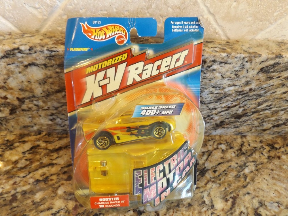 1999 HOT WHEELS MOTORIZED X-V RACERS FLASHFIRE JAGUAR XJ220 Yellow MIP