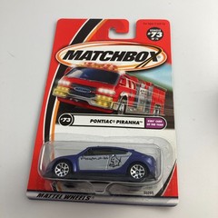2002 Matchbox Diecast # 73 of 75 Dark Blue and Silver Pontiac Piranha