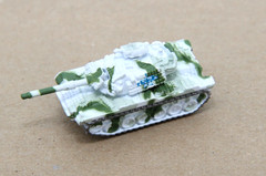 Galoob Military Micro Machines M60A3 Tank White Green Camo Blue Star Open