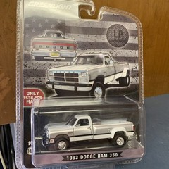 GREENLIGHT 1993 Dodge Ram D350 Silver White 1:64 Cummins LP Exclusive Sold Out