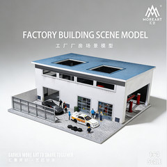 1/64 Diorama Garage Model With LED Parking Lot Display Case For Hot Wheels US