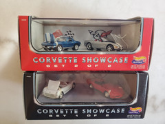 Lot (2) Hot Wheels 1998 Collectibles Corvette Showcase Car Set 45th Anniversary