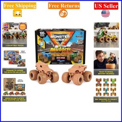 Mystery Mudders 2-Pack Monster Trucks, 1:64 Die-Cast, Wash to Reveal, for Kid…