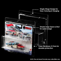 2-100x Protector Case for Hot Wheels Team Transport Clamshell Blister Display