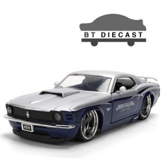 JADA 1970 FORD MUSTANG BOSS 429 1/24 IRON STALLION BLUE / SILVER 36639