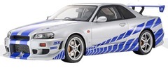Kyosho Original Fast & Furious 1/12 Nissan Skyline R34 GT-R 2001 Silver/Blue Str