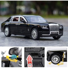 1/32 Rolls-Royce Phantom Model Car Zinc Alloy Pull Back Toy Car with Sound&Light