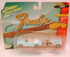 1965 ’65 FORD MUSTANG CONV. W/ FENDER TRAILER TOW & GO JOHNNY LIGHTNING 2026