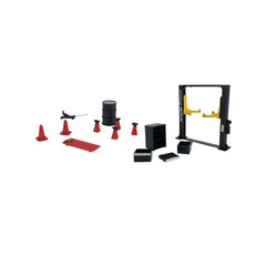 1/64 Diorama Realistic Garage Maintenance Tools Die-Cast ABS Model Car Display;