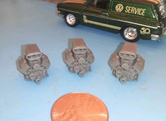 Hot 1/64 Engine Gasser Rod Blown Hemi V8 Custom Garage Shop Diorama Wheels USA