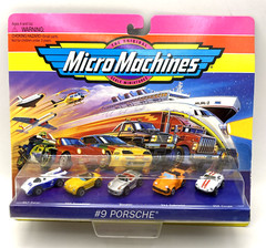 Micro Machines Miniatures Galoob #9 Porsche 5 Car Set Sealed 75030 1995
