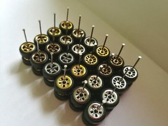 Hot Wheels(Promo) Mix Chrome Long Axle Rubber Tires Lot Of 12