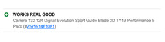 Carrera 1/32 1/24 Sport Guide Blade 1.4-1.5mm for Narrow Slot Tracks