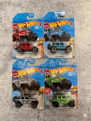 Hot Wheels ’17 Jeep Wrangler Set (4) Red Green Blue Silver SEALED – Soft Corners