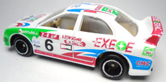 EXEOE WONROW MOTARELA #6 WHITE 1:64 DIECAST 3″ RACE CAR W GREEN RED & BLUE CHINA