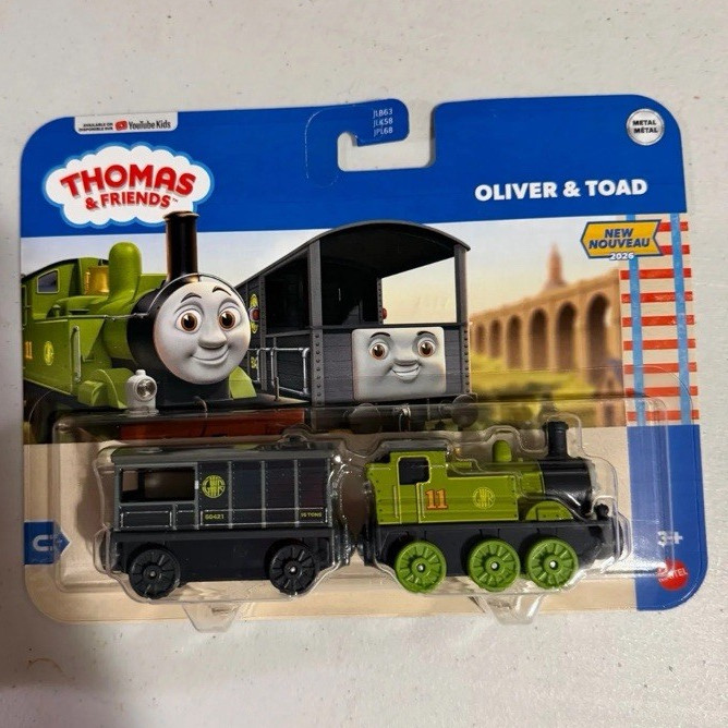 Mattel Thomas & Friends Oliver & Toad Metal Train 2-Pack 1:64 Scale 2026