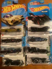 Hot Wheels TV /Movie Batmobiles Set of 8 1:64 Scale Diecast