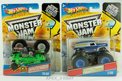 Hot Wheels 2011 Monster Jam Grave Digger Travel Treads & Grain Tattoo Series Set